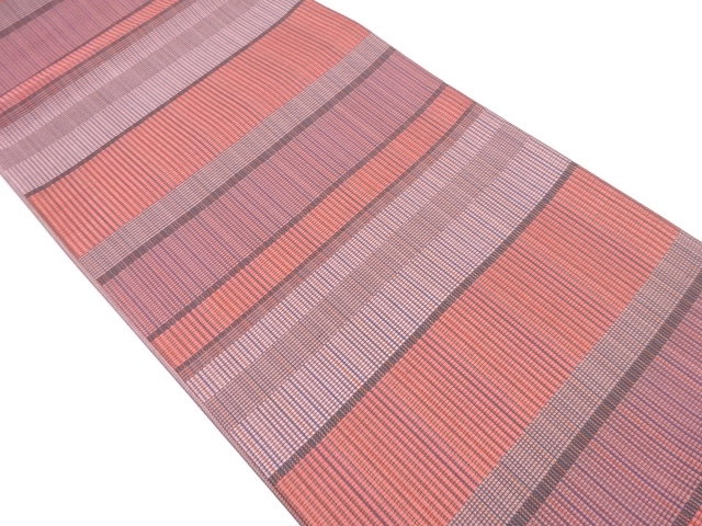 JAPANESE KIMONO / VINTAGE FUKURO OBI / SILK / WOVEN STRIPE